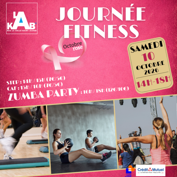 Après-midi fitness (octobre rose) :  Zumba party, Step et CAF